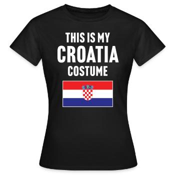 C’est mon costume de Croatie - T-shirt Femme - noir - Devant - AI Model Female 172 dark (172cm)