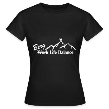 Berg Life Balance - Frauen T-Shirt - Schwarz - Vorne - AI Model Female 172 dark (172cm)
