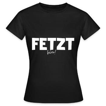 Déchiquetez ici ! Amusez-vous en allemand de l’Est / saxon - T-shirt Femme - noir - Devant - AI Model Female 172 dark (172cm)