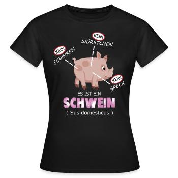 Veganer Vegan Tierschutz Tierrechte Soja Tofu - Frauen T-Shirt - Schwarz - Vorne - AI Model Female 172 dark (172cm)