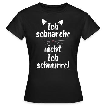 Ich schnarche nicht ich schnurre. Katzen - Frauen T-Shirt - Schwarz - Vorne - AI Model Female 172 dark (172cm)