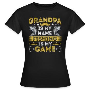 Großvater Großvater Pfote Großvater Großmutter - Frauen T-Shirt - Schwarz - Vorne - AI Model Female 172 dark (172cm)