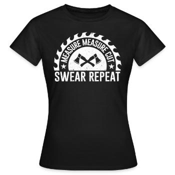 Mesure Mesure Coupe Jure Répéter Conception pour - T-shirt Femme - noir - Devant - AI Model Female 172 dark (172cm)