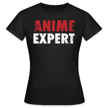 Expert en anime pour les personnages de dessins animés japonais - T-shirt Femme - noir - Devant - AI Model Female 172 dark (172cm)