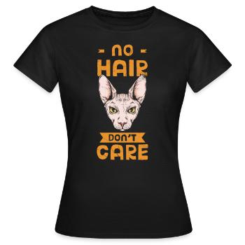 No hair is not interested in - Women's T-Shirt - black - Front - AI Model Female 172 dark (172cm)