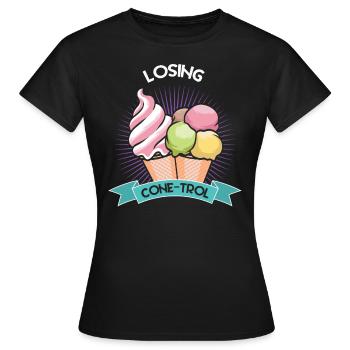 Verlust Von Cone-trol Für Gefrorenen Süßen Fan - Frauen T-Shirt - Schwarz - Vorne - AI Model Female 172 dark (172cm)