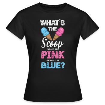Quel est le hit, sera-t-il rose ou pour - T-shirt Femme - noir - Devant - AI Model Female 172 dark (172cm)