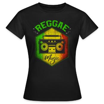 Reggae Music Reggae Style Design For Reggae Music - Women's T-Shirt - black - Front - AI Model Female 172 dark (172cm)