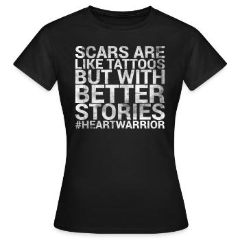 Narben Sind Wie Tattoos, Aber Mit Besseren - Frauen T-Shirt - Schwarz - Vorne - AI Model Female 172 dark (172cm)