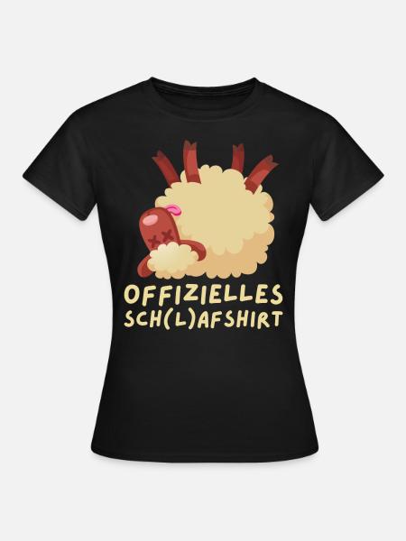 Schafshirt zum Schlafen, Schaf - Frauen T-Shirt - Schwarz