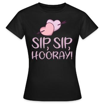 Sip Sip Hurra Marriage Draft For Bridal Groom - Women's T-Shirt - black - Front - AI Model Female 172 dark (172cm)
