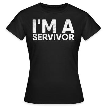 Je suis un serviteur pour les joueurs de badminton ou - T-shirt Femme - noir - Devant - AI Model Female 172 dark (172cm)