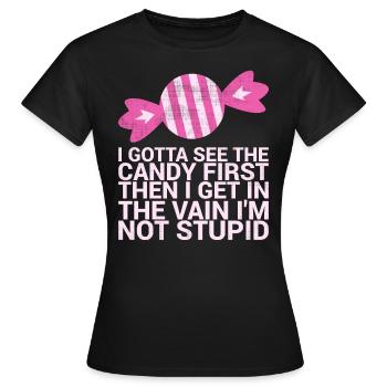 Ich Muss Den Ersten Lustigen Humor Für Erwachsene - Frauen T-Shirt - Schwarz - Vorne - AI Model Female 172 dark (172cm)