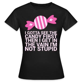 Ich Muss Den Ersten Lustigen Humor Für Erwachsene - Frauen T-Shirt - Schwarz - Vorne - AI Model Female 172 dark (172cm)