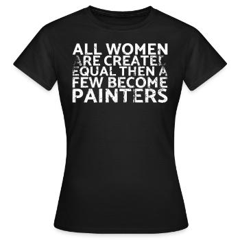 Toutes les femmes sont créées égales en tant que couple - T-shirt Femme - noir - Devant - AI Model Female 172 dark (172cm)