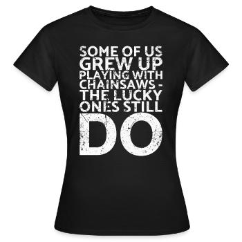 Certains d’entre nous ont grandi avec - T-shirt Femme - noir - Devant - AI Model Female 172 dark (172cm)
