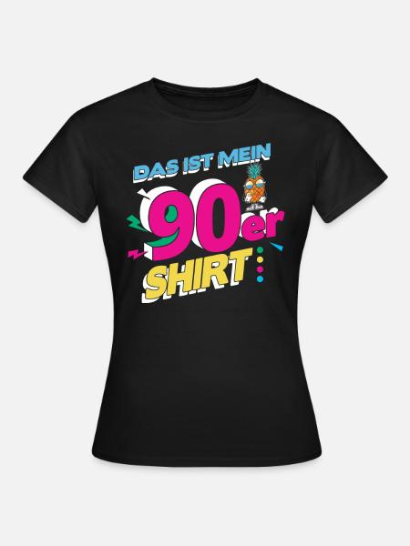90er Jahre Party und Mottoparty Design, 90s - Frauen T-Shirt - Schwarz