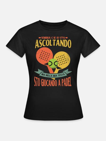 Padel-tennis - Frauen T-Shirt - Schwarz