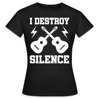 Gitarre witziger Spruch - Frauen T-Shirt - Schwarz - Vorne - AI Model Female 172 dark (172cm)