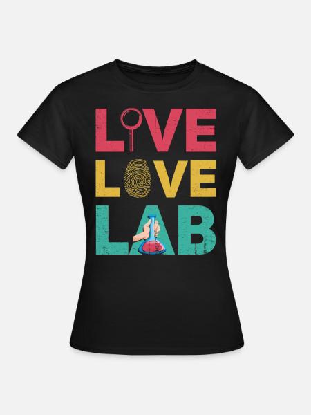 Live Love Lab, Ermittler - Frauen T-Shirt - Schwarz