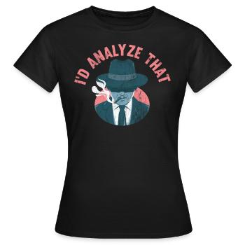 J’analyserais cela, les enquêteurs - T-shirt Femme - noir - Devant - AI Model Female 172 dark (172cm)
