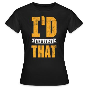 J’analyserais cela, les enquêteurs - T-shirt Femme - noir - Devant - AI Model Female 172 dark (172cm)