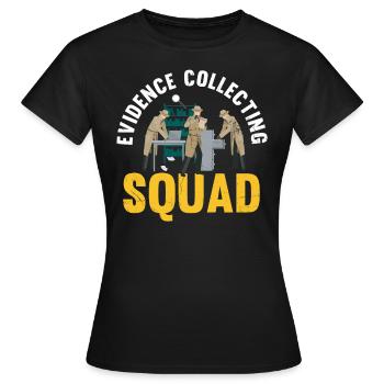 Escouade de collecte d’éléments de preuve, enquêteur - T-shirt Femme - noir - Devant - AI Model Female 172 dark (172cm)
