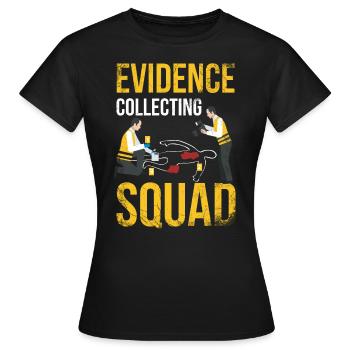Escouade de collecte d’éléments de preuve, enquêteur - T-shirt Femme - noir - Devant - AI Model Female 172 dark (172cm)
