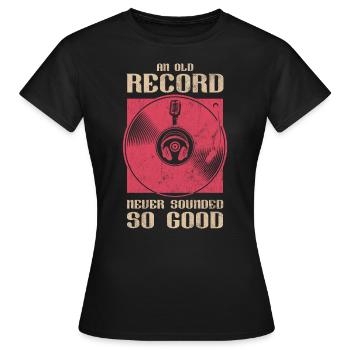 Collection vinyle platine, disque vinyle - T-shirt Femme - noir - Devant - AI Model Female 172 dark (172cm)