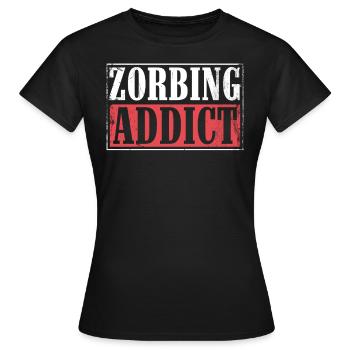 Zorbing Addict, Zorbing - T-shirt Femme - noir - Devant - AI Model Female 172 dark (172cm)