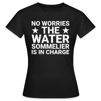 Sommelier de l’eau - T-shirt Femme - noir - Devant - AI Model Female 172 dark (172cm)
