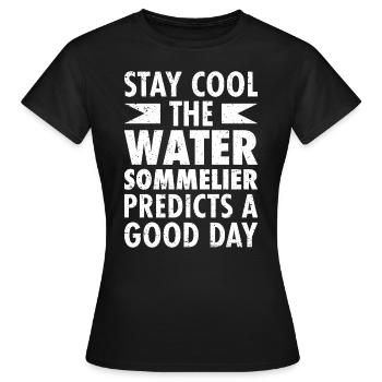 Sommelier de l’eau - T-shirt Femme - noir - Devant - AI Model Female 172 dark (172cm)
