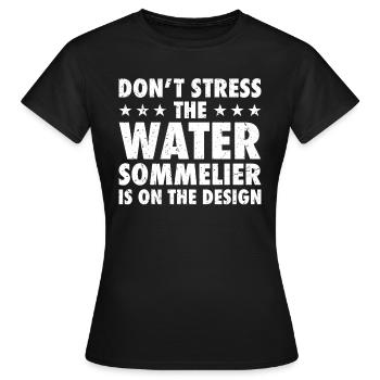 Sommelier de l’eau - T-shirt Femme - noir - Devant - AI Model Female 172 dark (172cm)