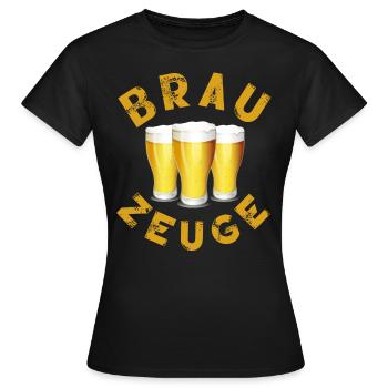 Brewman Beer Drinker - Women's T-Shirt - black - Front - AI Model Female 172 dark (172cm)