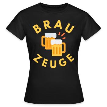 Brewware beer drinker - Women's T-Shirt - black - Front - AI Model Female 172 dark (172cm)