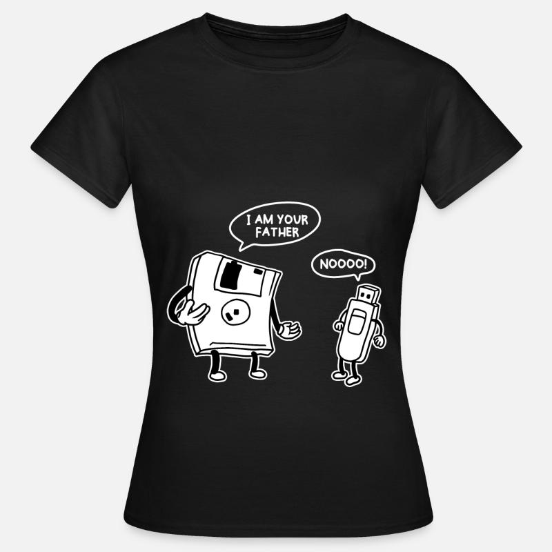 USB Disk Funny Information Technology Computer - Women's T-Shirt - black