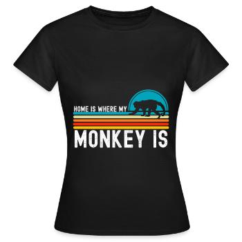 Singe - T-shirt Femme - noir - Devant - AI Model Female 172 dark (172cm)