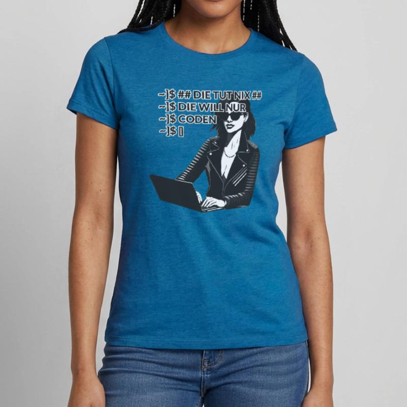 Coden Programmieren Programmiererin Frauen T-Shirt