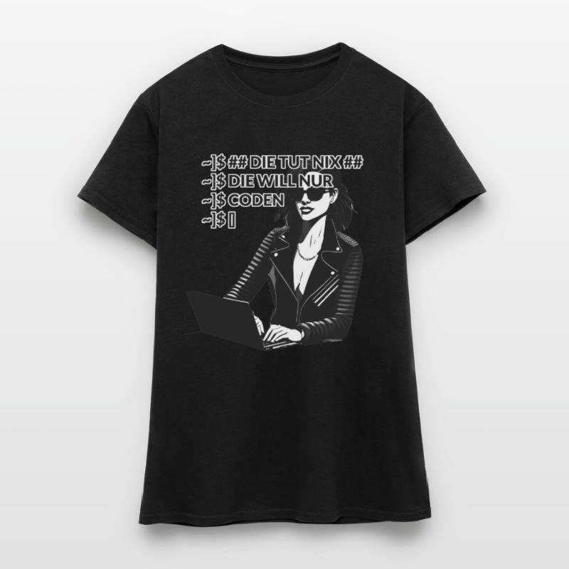Coden Programmieren Programmiererin Frauen T-Shirt
