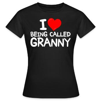 Lustige Idee für Omas Ich liebe es, Oma genannt zu werden - Frauen T-Shirt - Schwarz - Vorne - AI Model Female 172 dark (172cm)