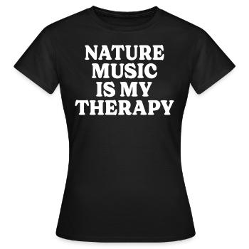 Fan Musique Relaxation Thérapie Musique De Nature - T-shirt Femme - noir - Devant - AI Model Female 172 dark (172cm)