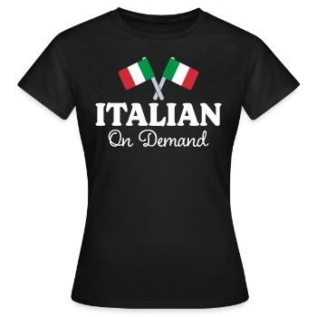 Italian Translator Italian Interpreter - Women's T-Shirt - black - Front - AI Model Female 172 dark (172cm)