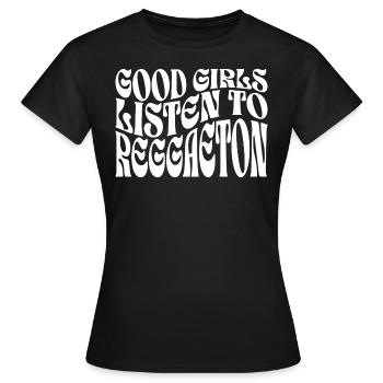Meilleures Filles Écoutent Du Reggaeton - T-shirt Femme - noir - Devant - AI Model Female 172 dark (172cm)