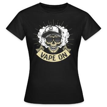 Cloud Chaser - Vaping Gangster - Vape On - Frauen T-Shirt - Schwarz - Vorne - AI Model Female 172 dark (172cm)