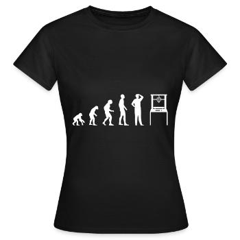 3D-Druck Evolution 3D-Druck 3D-Drucker Geek - Frauen T-Shirt - Schwarz - Vorne - AI Model Female 172 dark (172cm)