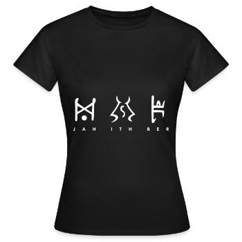 D2R Runic word Enigma - Women's T-Shirt - black - Front - AI Model Female 172 dark (172cm)