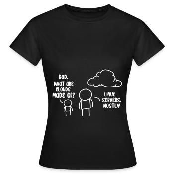Cloud Storage Data Server Information Technology - Women's T-Shirt - black - Front - AI Model Female 172 dark (172cm)