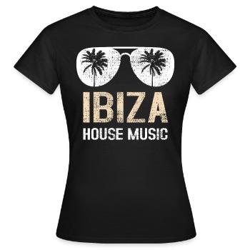 Ibiza House - T-shirt Femme - noir - Devant - AI Model Female 172 dark (172cm)