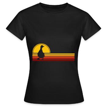 Ente - Frauen T-Shirt - Schwarz - Vorne - AI Model Female 172 dark (172cm)