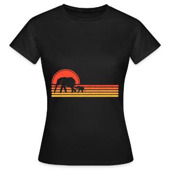 Éléphant - T-shirt Femme - noir - Devant - AI Model Female 172 dark (172cm)